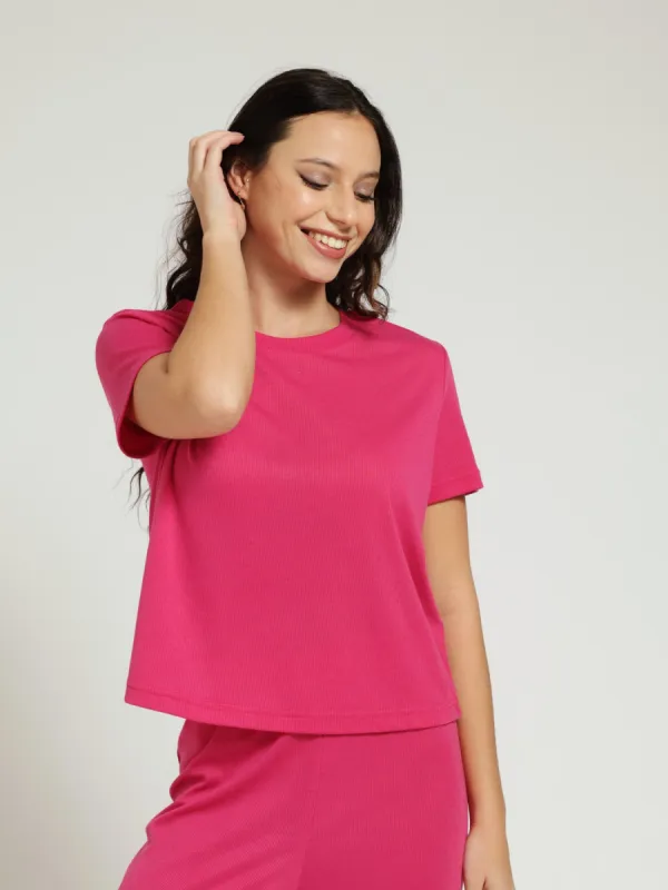 Regular Rib Knit Sleepshirt - Pink sold by Edgars