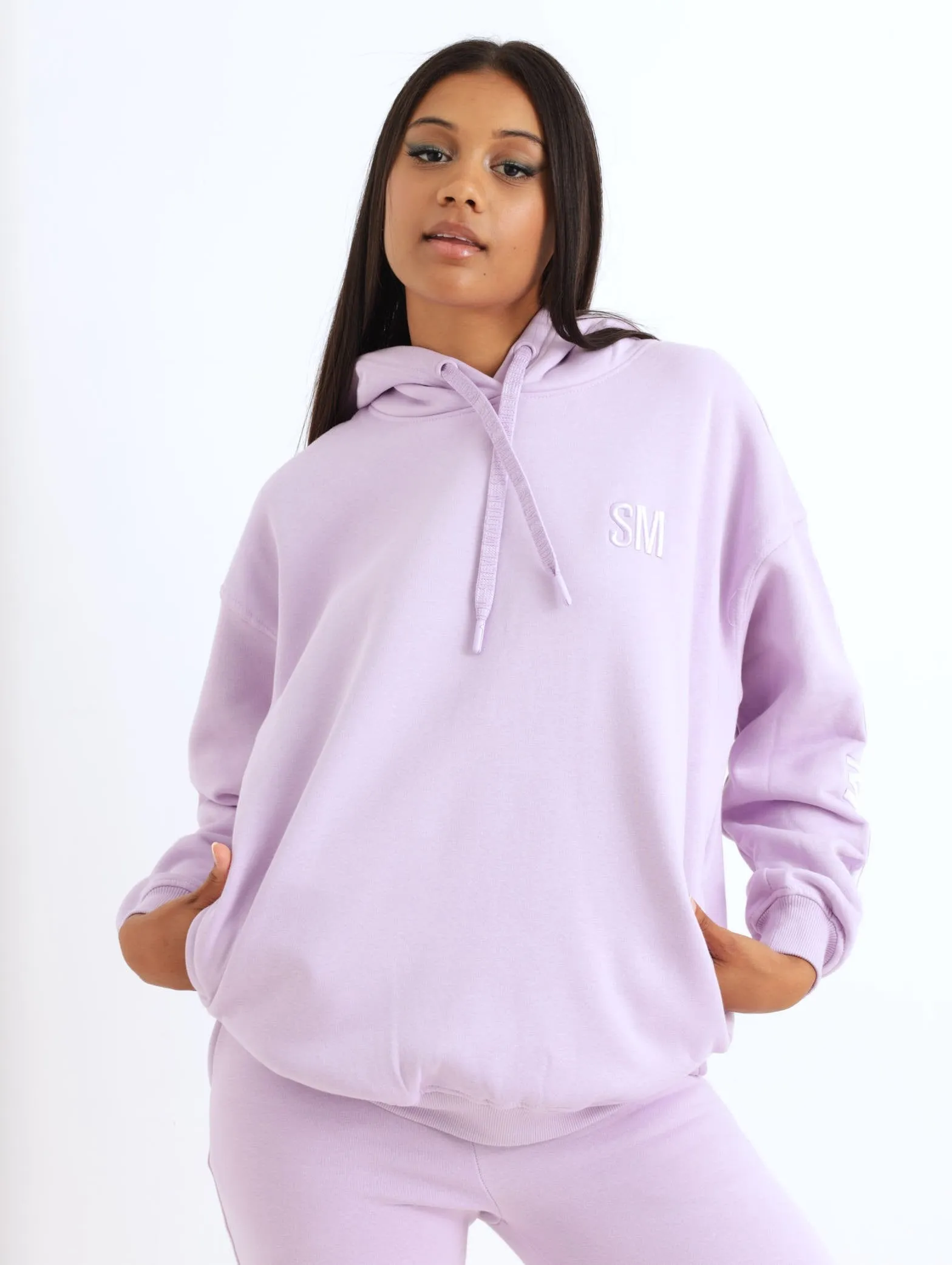 Ladies Oversized Hooded Sweater - Lilac sold by Edgars