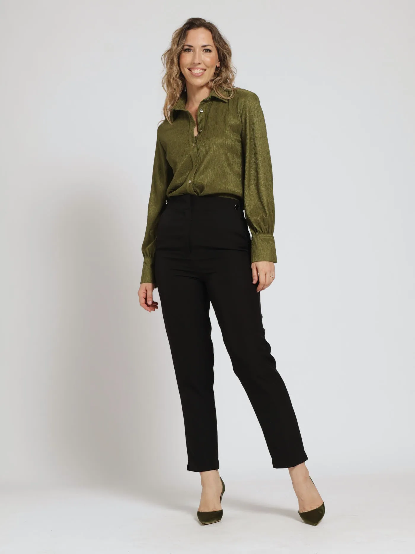 Long Sleeve Crinkle Shirt - Olive sold by Edgars product image thumbnail 2