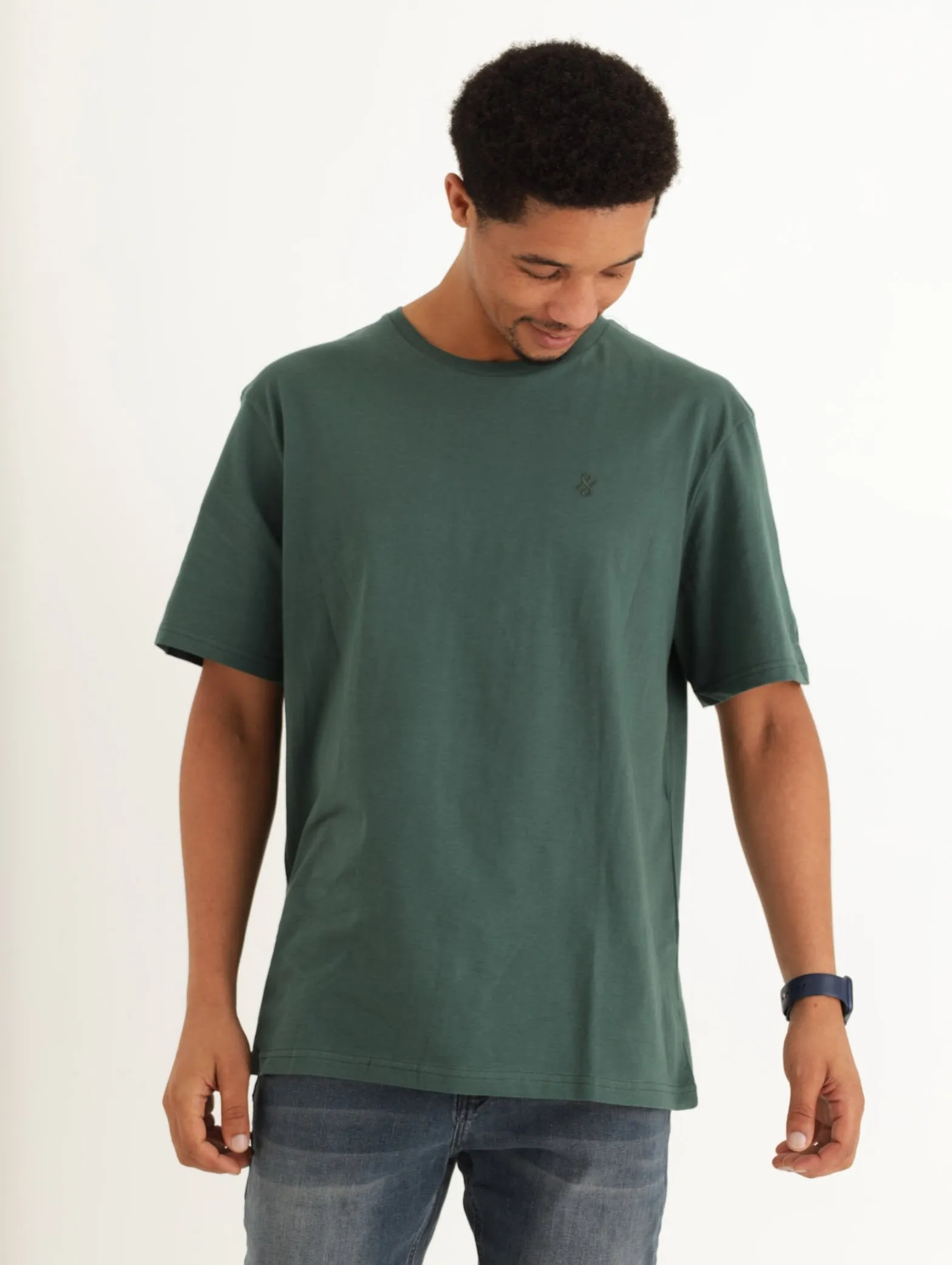 Men's Basic Tee - Mid Green sold by Edgars