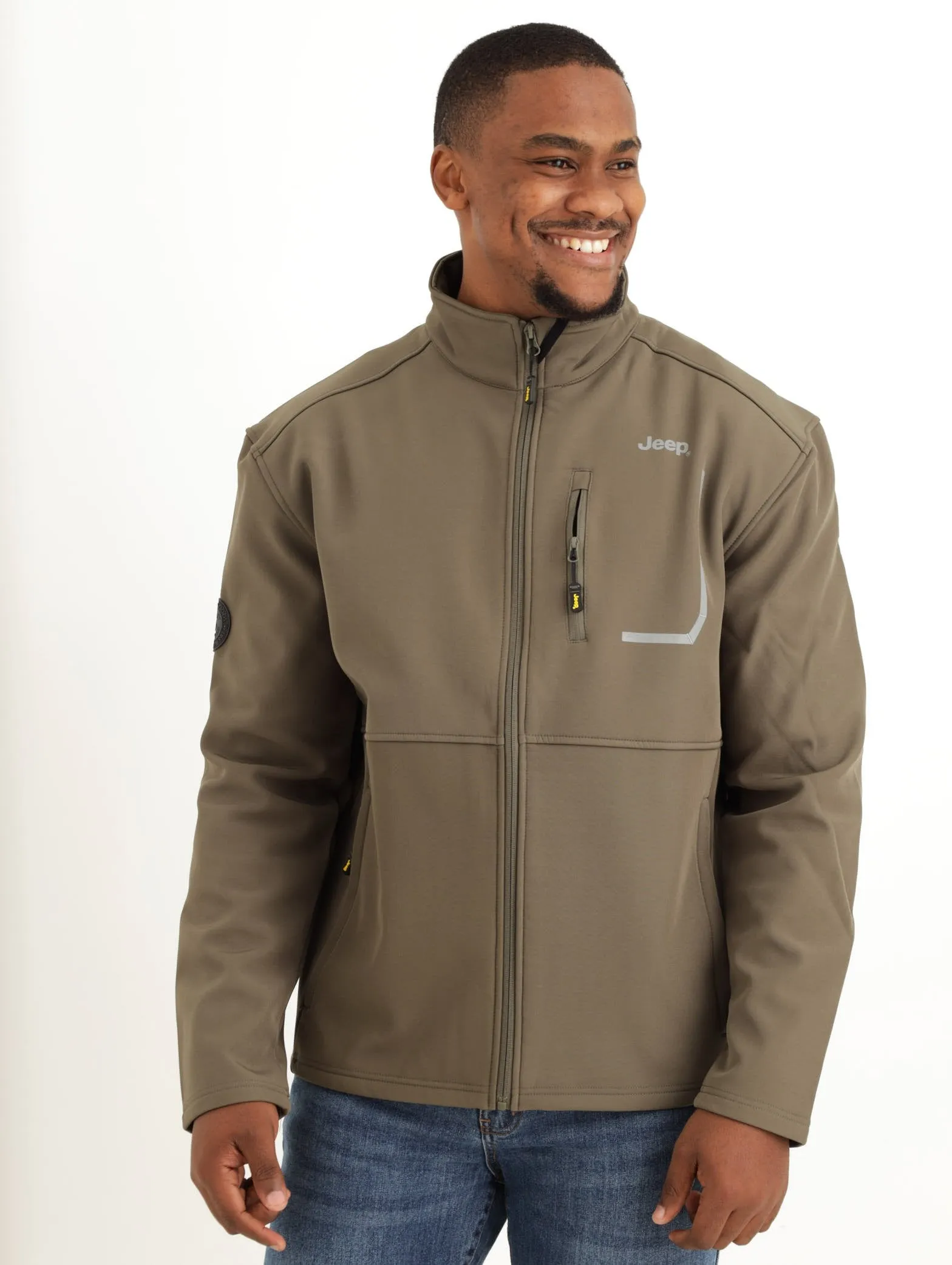 Men's Soft Shell Jacket - Fatigue sold by Edgars