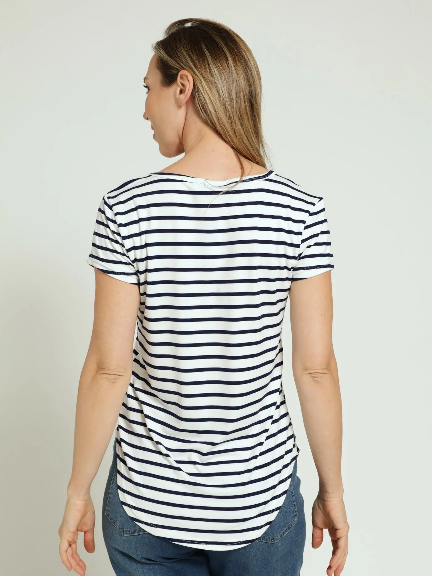 Stripe Pocket Tee - White/Navy sold by Edgars product image thumbnail 3