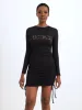 Ladies Ruched Side Dress - Black sold by Edgars