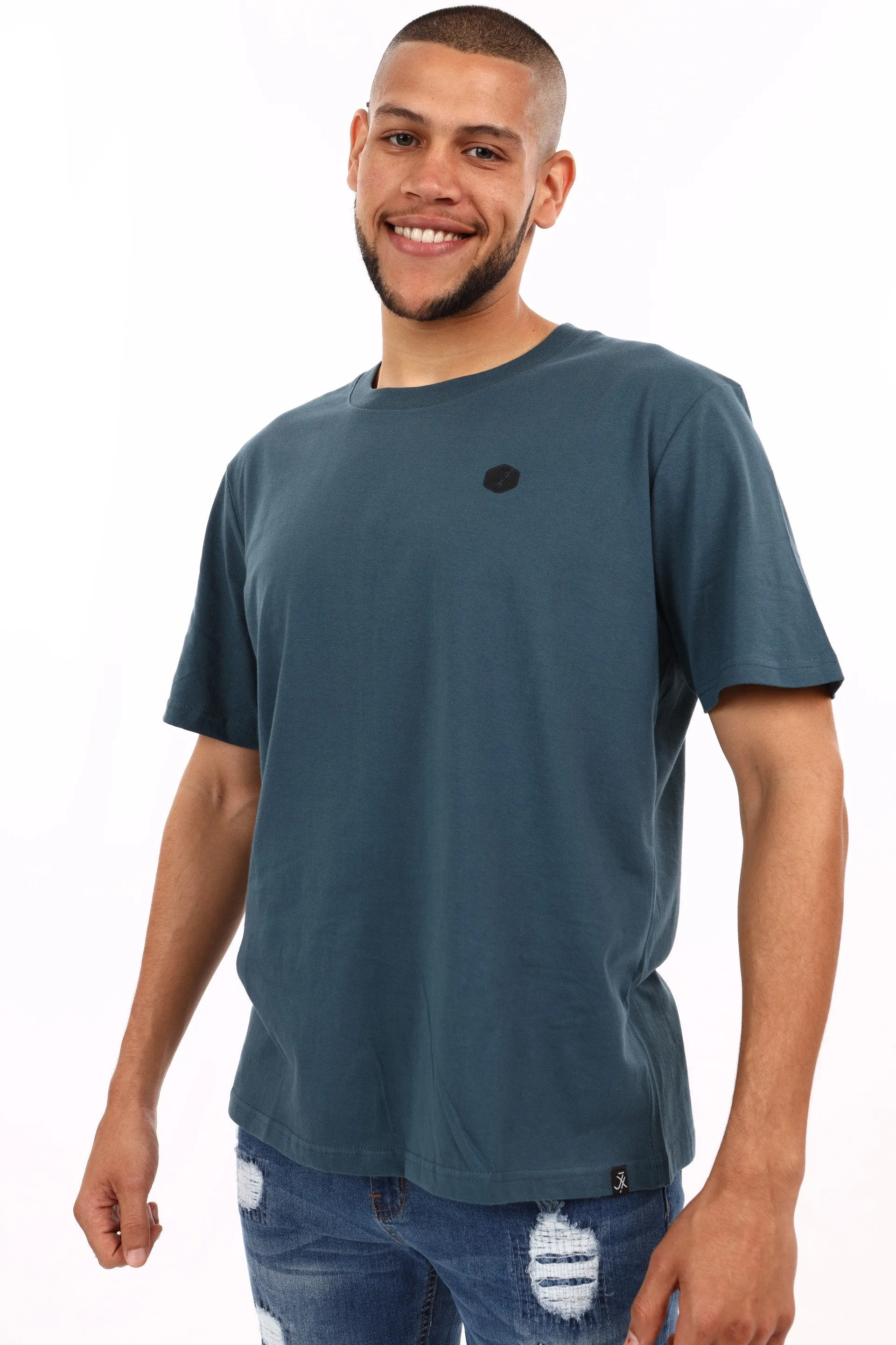Men's Basic Crew Tee - Petrol sold by Edgars