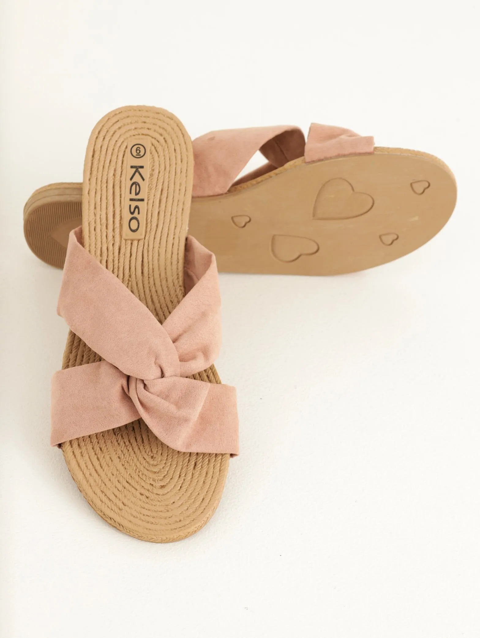 Ladies Moulded Soft Interlinked Mule Sandal - Blush sold by Edgars