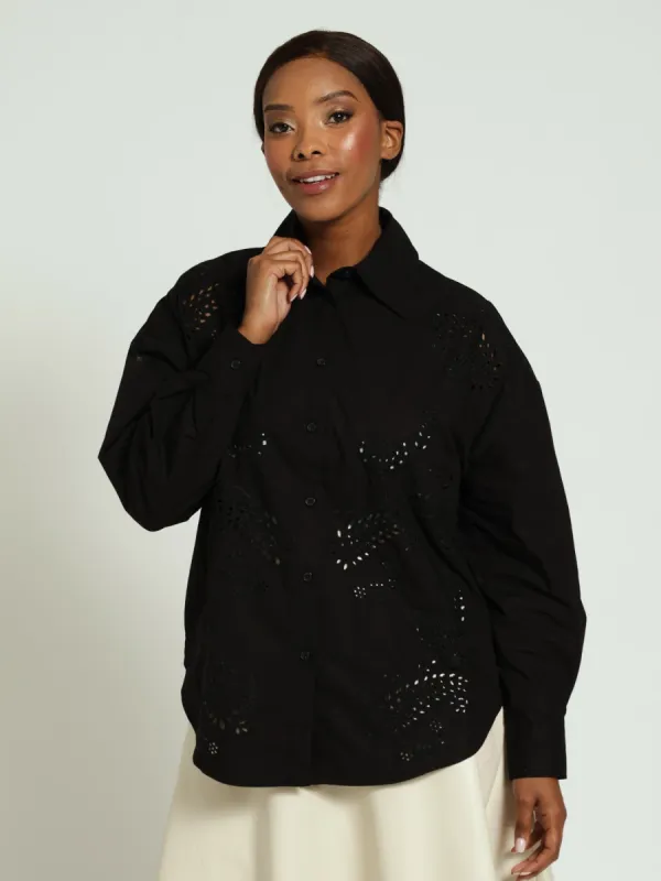 Anglaise Relaxed Fit Shirt - Black sold by Edgars