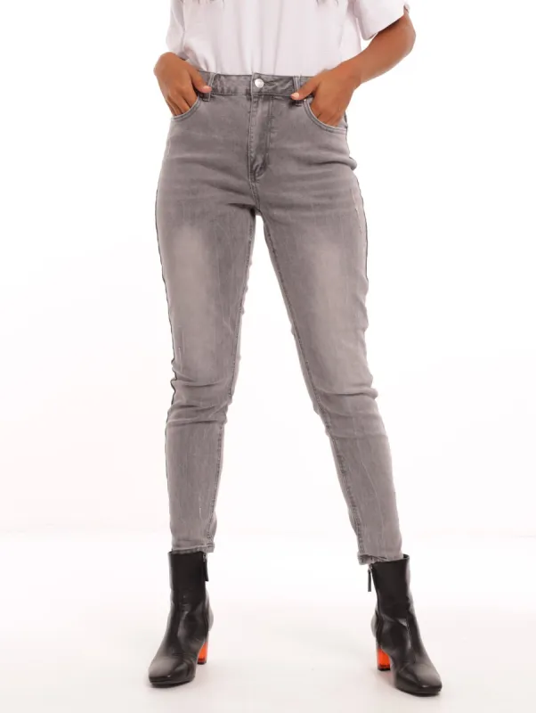 Ladies Grey Skinny Denim Jean sold by Edgars