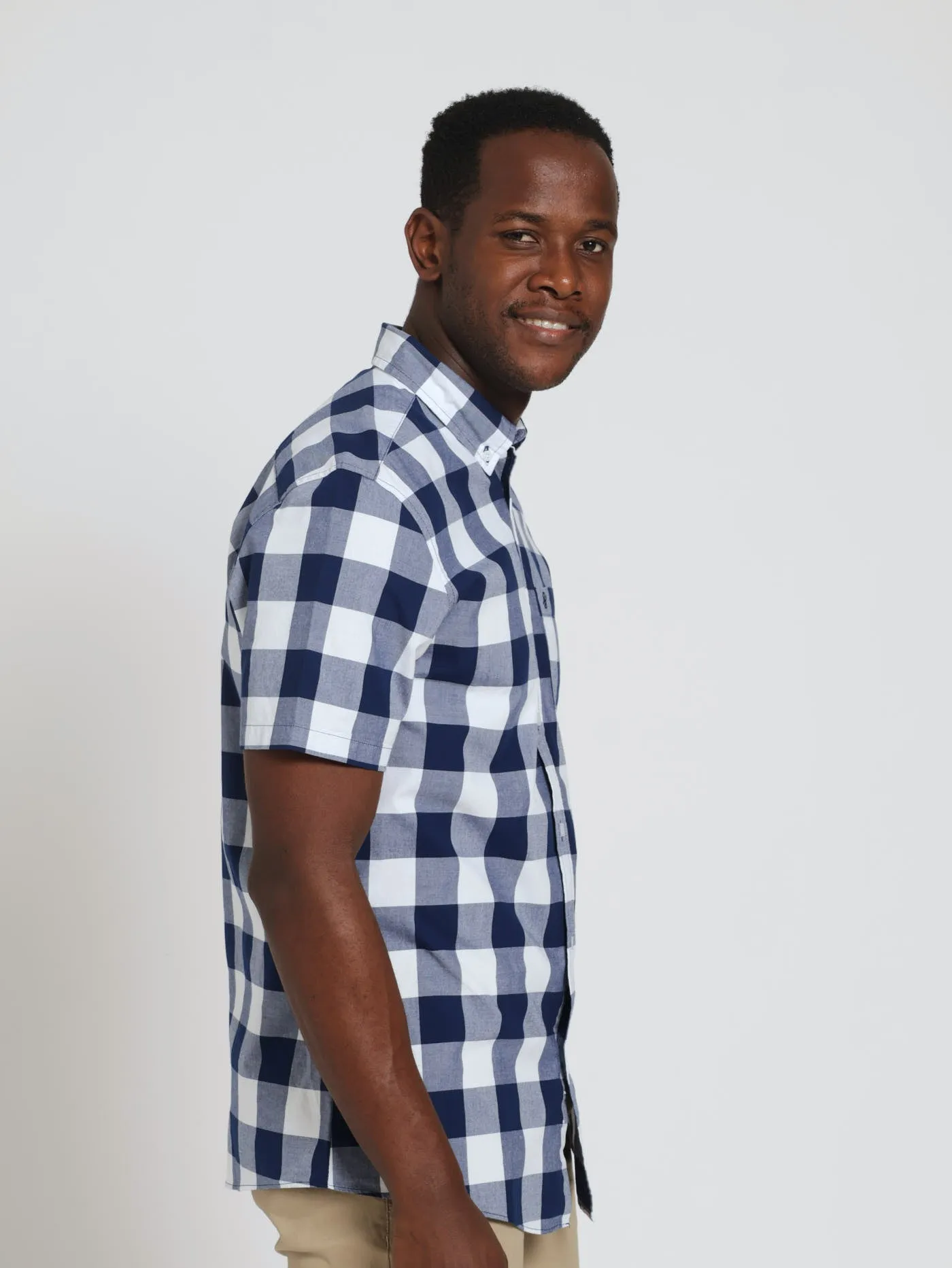 Big Gingham Shirt - Navy/White sold by Edgars product image thumbnail 3