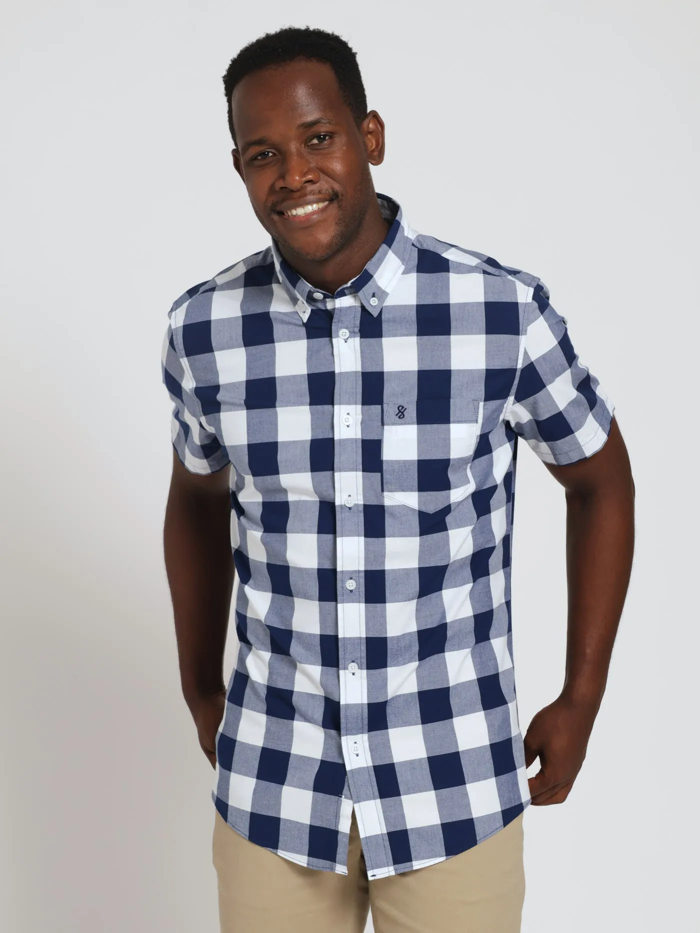 Big Gingham Shirt - Navy/White sold by Edgars product image thumbnail 2