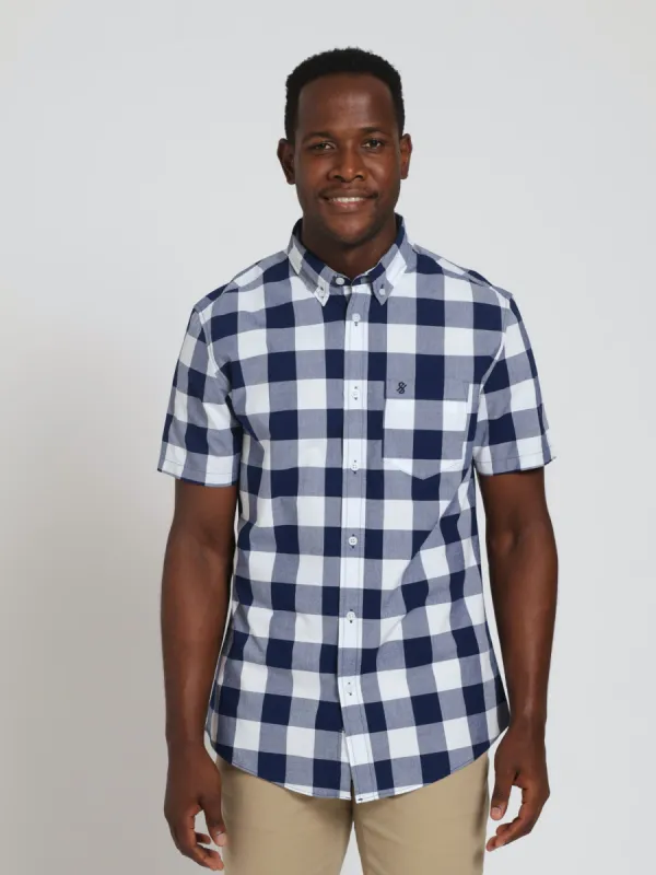 Big Gingham Shirt - Navy/White sold by Edgars