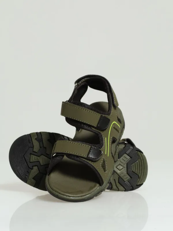 Pre-Boys Adveture Sandal - Olive sold by Edgars