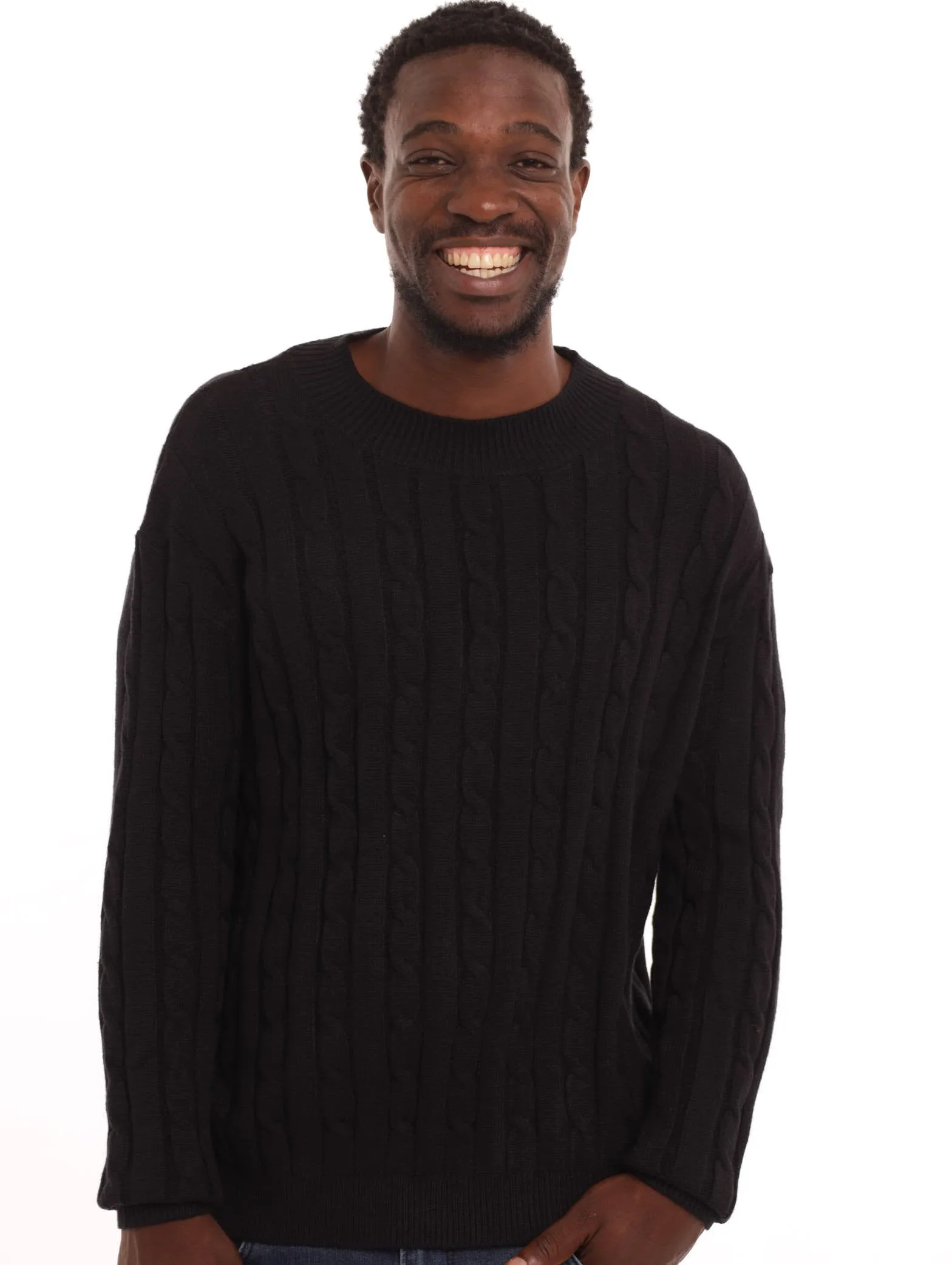 Men's Henry Knitwear Top - Black sold by Edgars