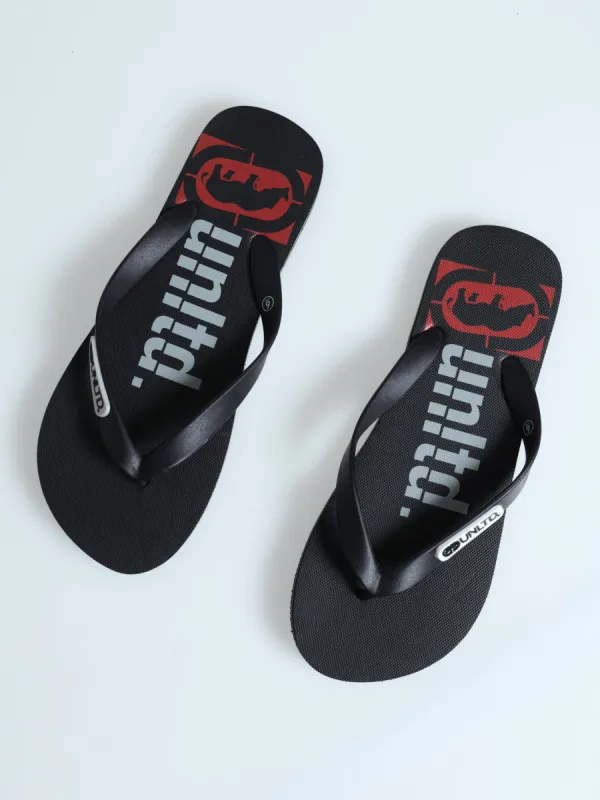 Basic Branded Flip Flop Thong Sandal - Black sold by Edgars