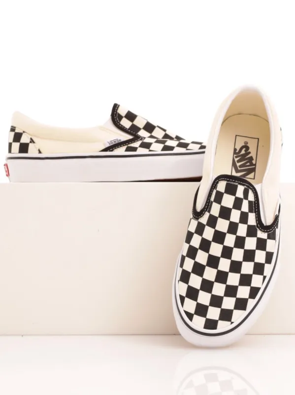 Men's Classic Slip-On Sneaker - Black/White sold by Edgars