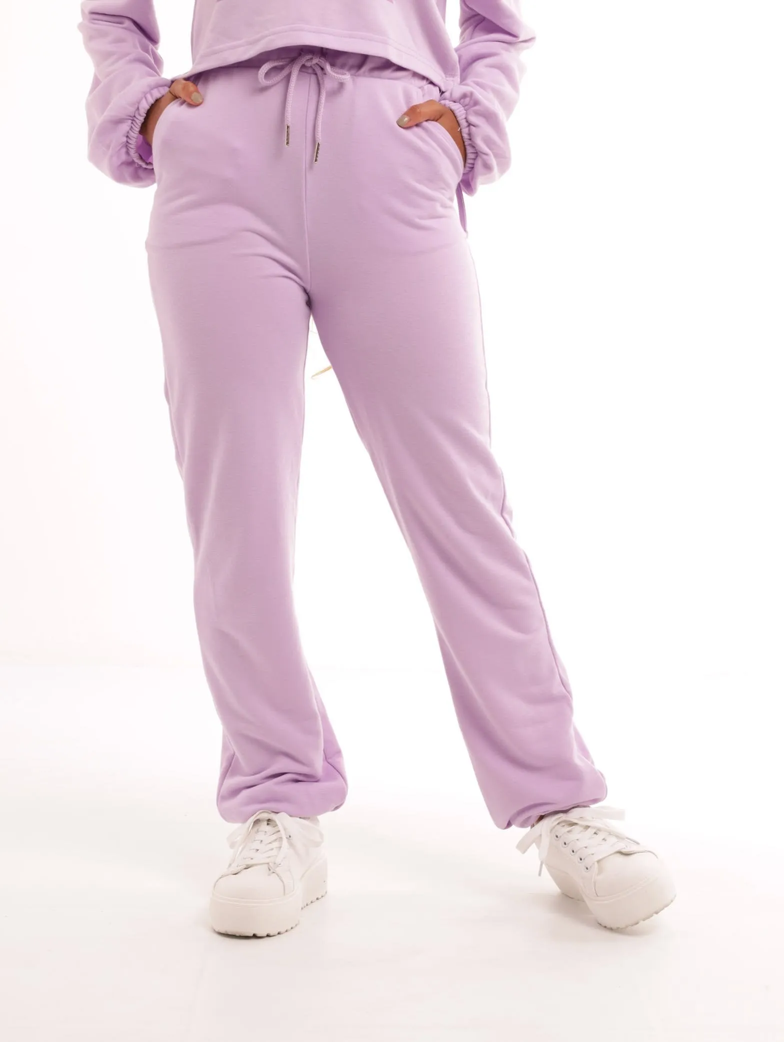 Ladies Active Bottom Turn Up Hem Top - Lilac sold by Edgars