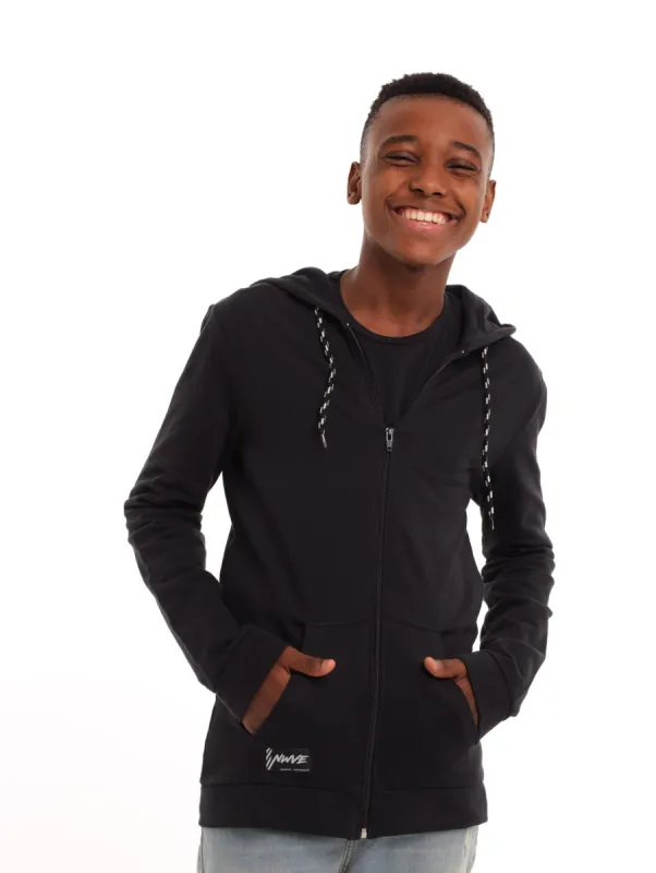 Boys Zip Hoody - Black sold by Edgars