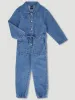 Pre-Girls Fashion Dungaree - Mid Blue sold by Edgars