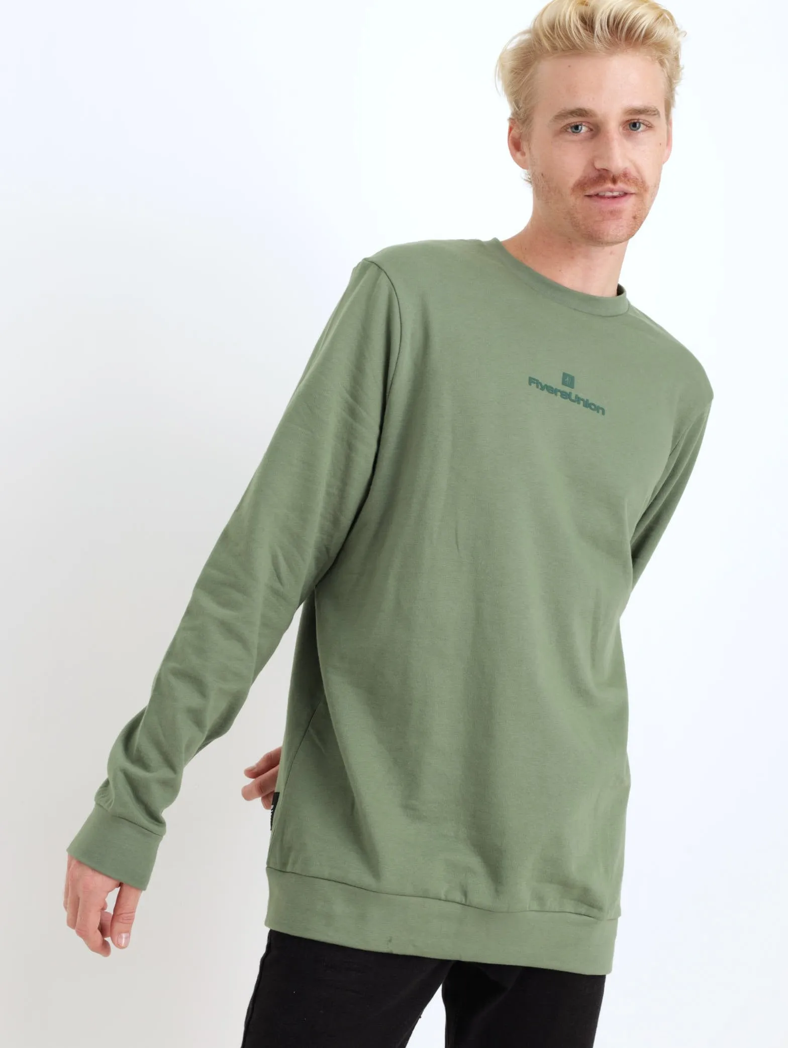 Men's Basic Crew Neck Sweater - Olive sold by Edgars