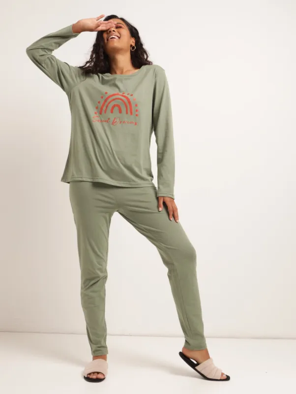 Ladies Sweet Dreams PJ Set - Green sold by Edgars