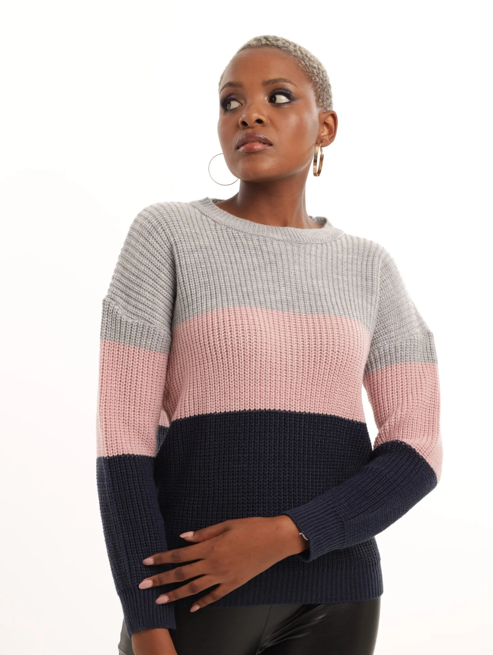 Ladies Colorblock Pulover sold by Edgars