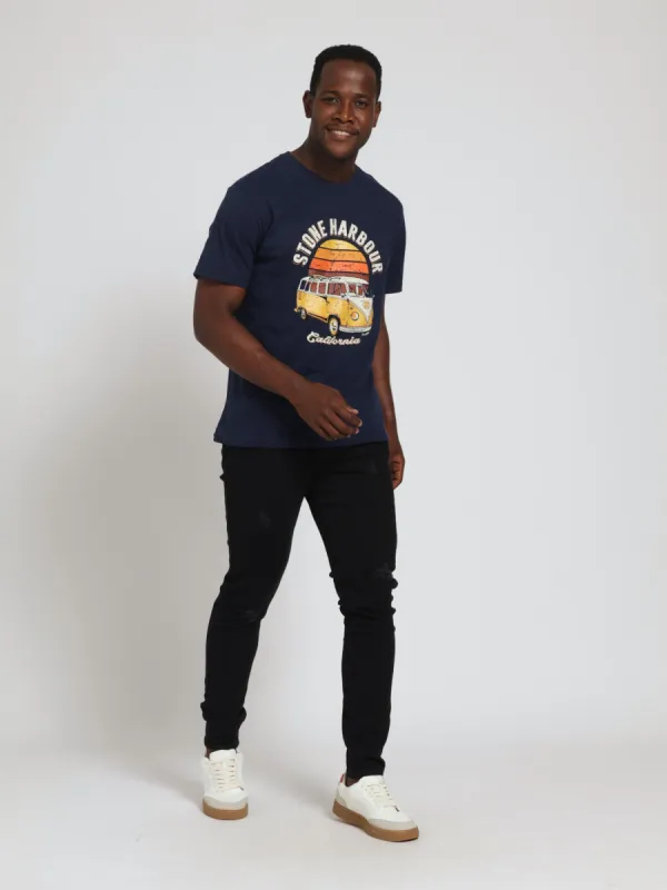 Ripped Super Skinny Denim Jean - Black sold by Edgars