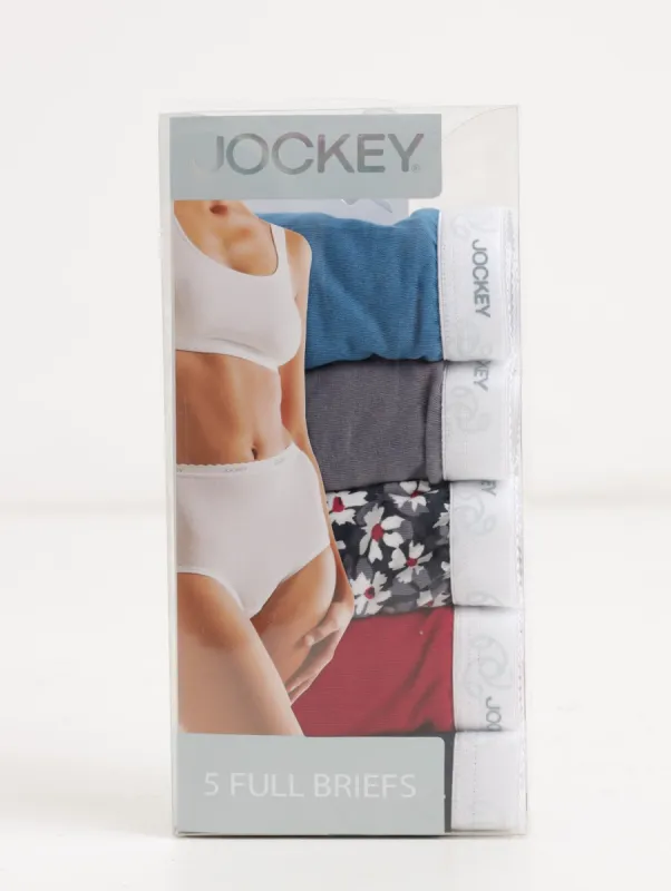 Ladies 5 Pack Bursting Daisy Floral Panty made by Jockey