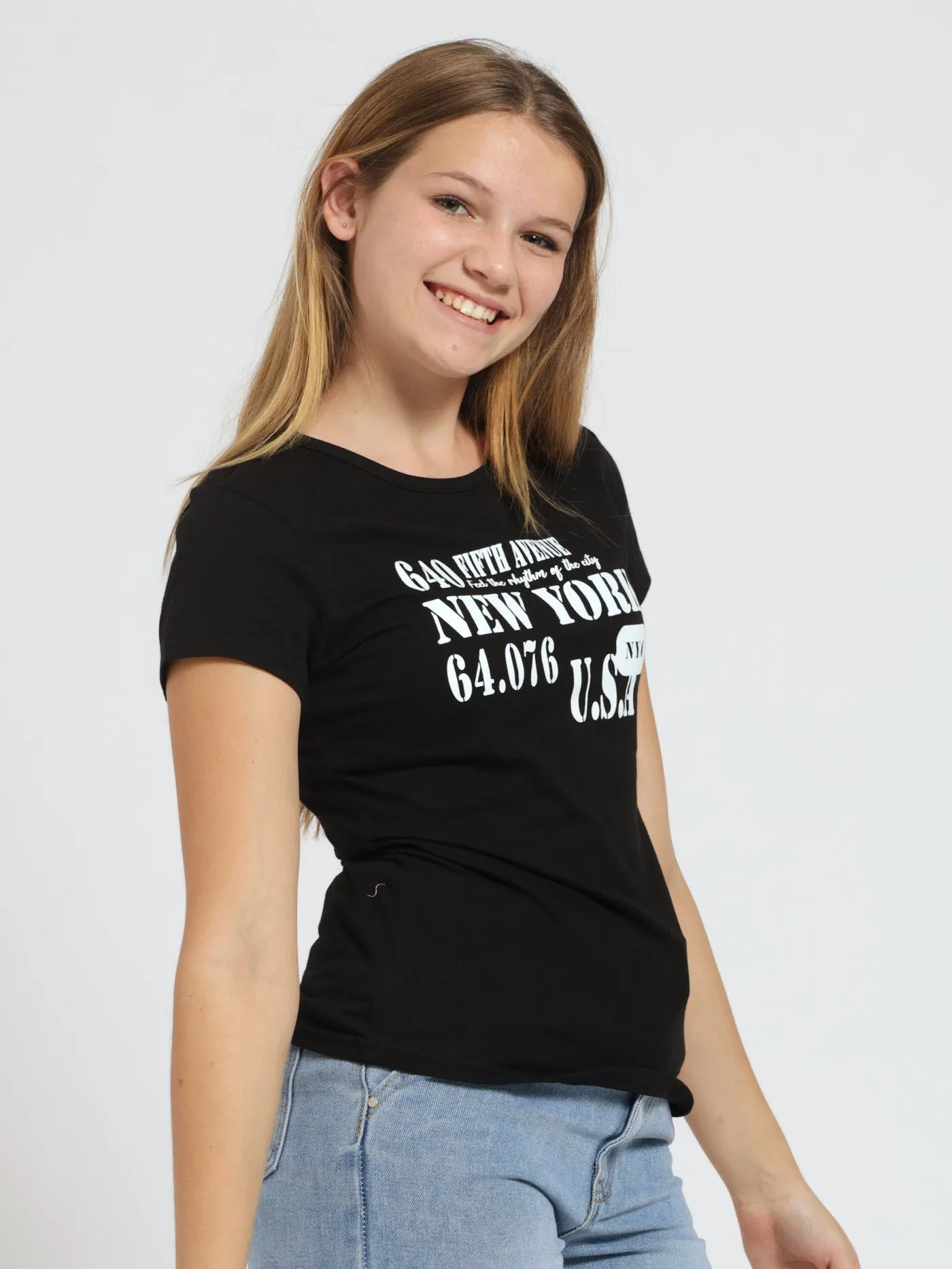 Girls Regular New York Tee - Black sold by Edgars product image thumbnail 2