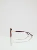 Gold Detail Large Sqaure Cateye Gradient Lense Sunglasses - Purple sold by Edgars
