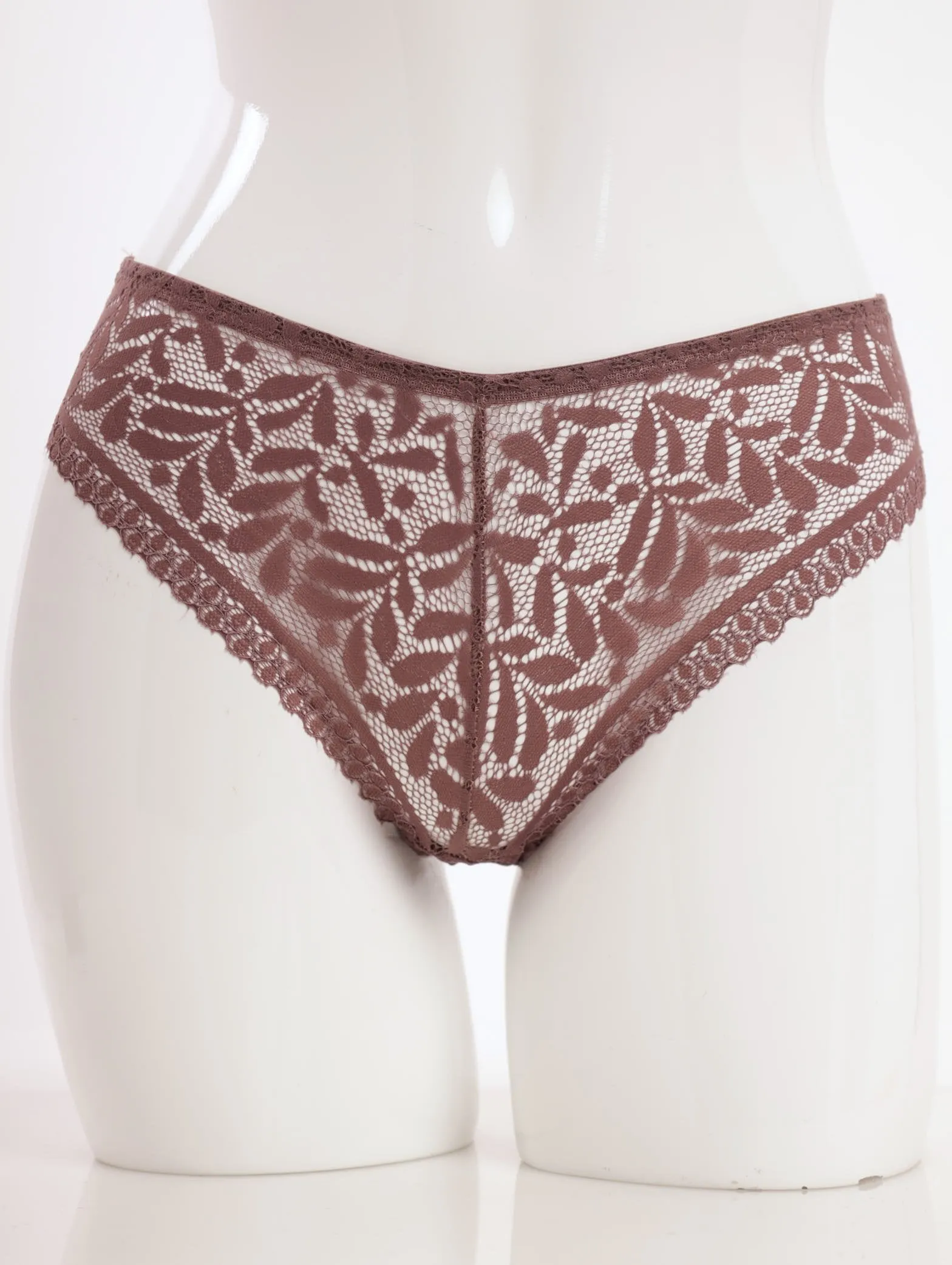 Ladies 3 Pack Lace Panty - Plum sold by Edgars