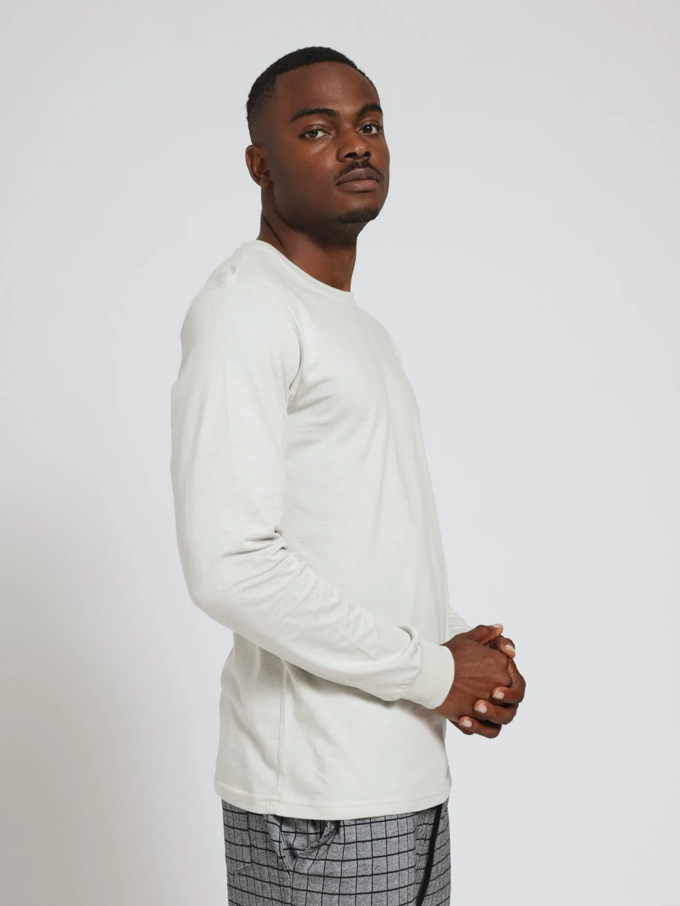 Long Sleeve Crew Cuff Tee - Grey sold by Edgars product image thumbnail 2