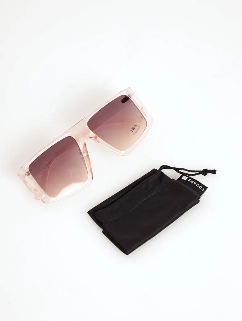 Ladies Ombre Lense Clear Brow Sunglasses - Light Pink sold by Edgars product image thumbnail 2