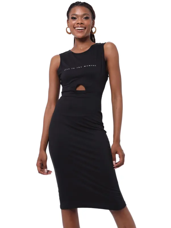 Ladies Cut Out Tube Dress - Black sold by Edgars