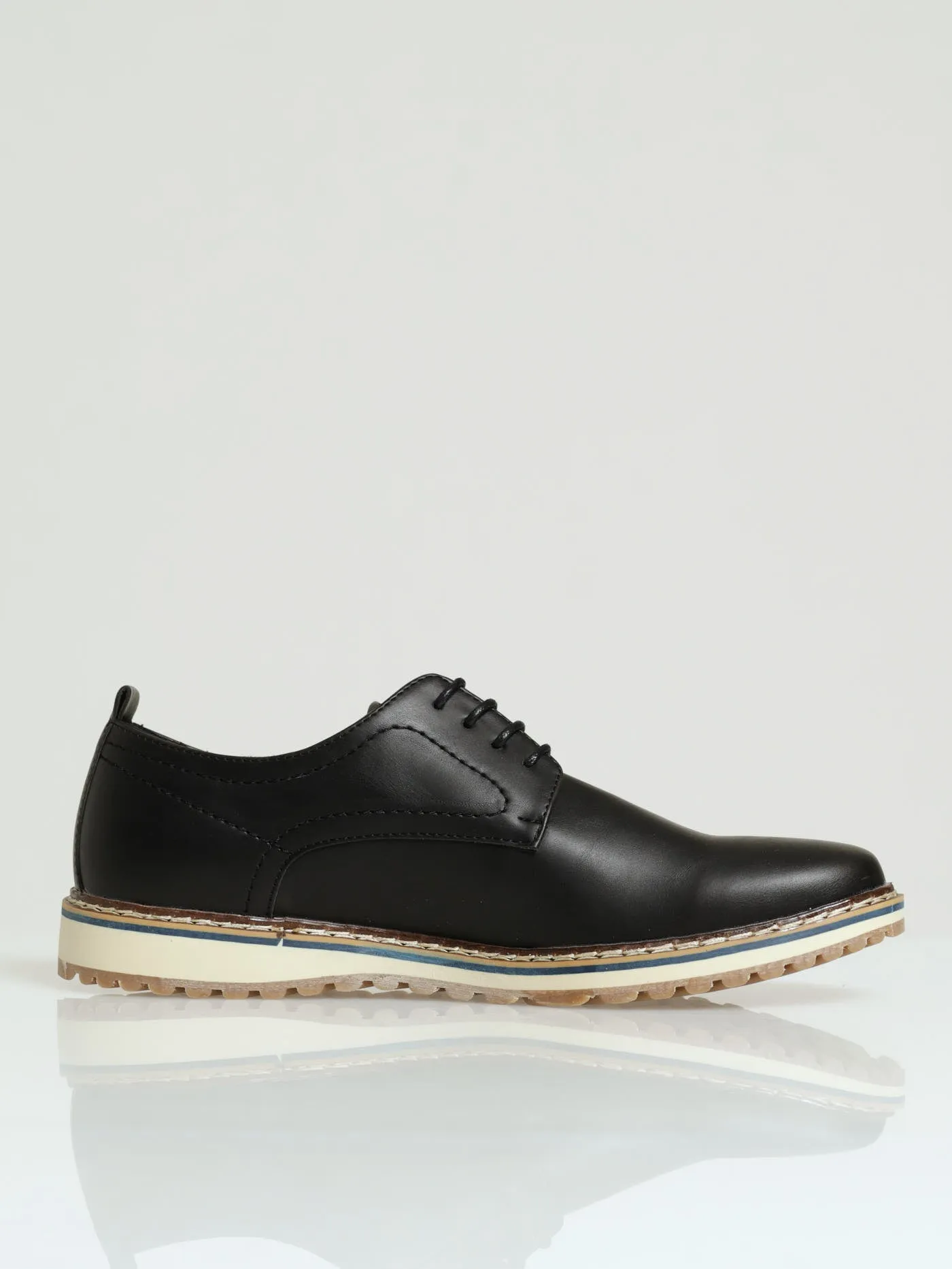 Pu Lace Up Derby - Black sold by Edgars product image thumbnail 3