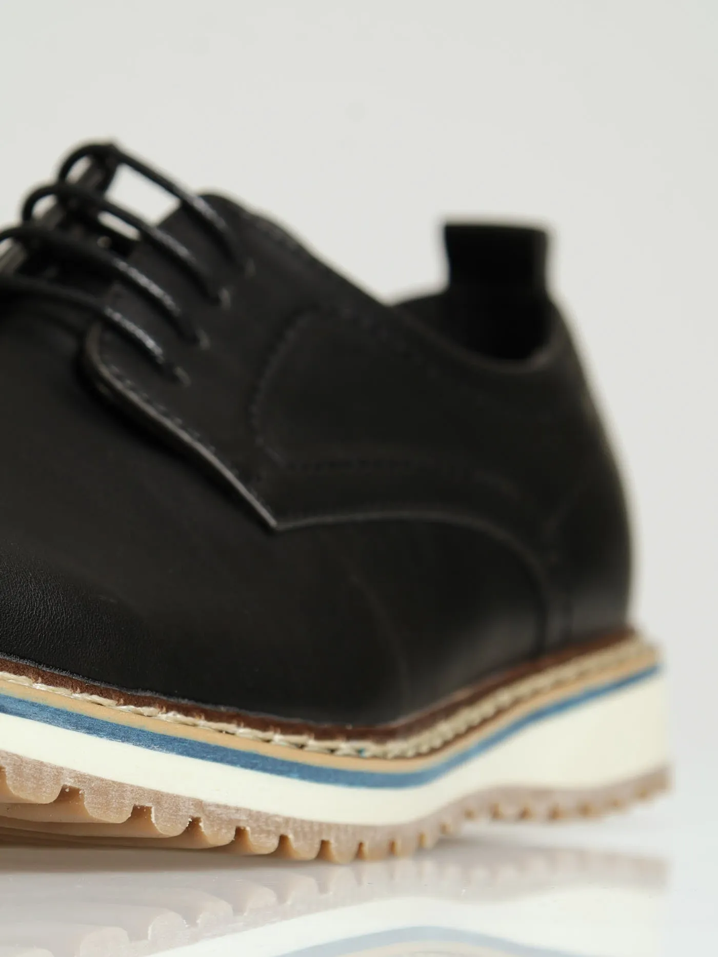Pu Lace Up Derby - Black sold by Edgars product image thumbnail 5