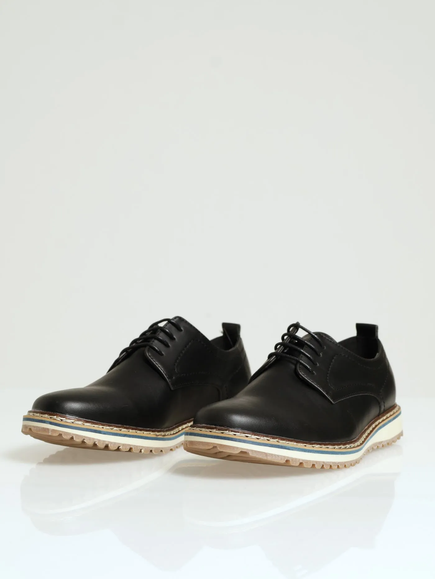 Pu Lace Up Derby - Black sold by Edgars product image thumbnail 2