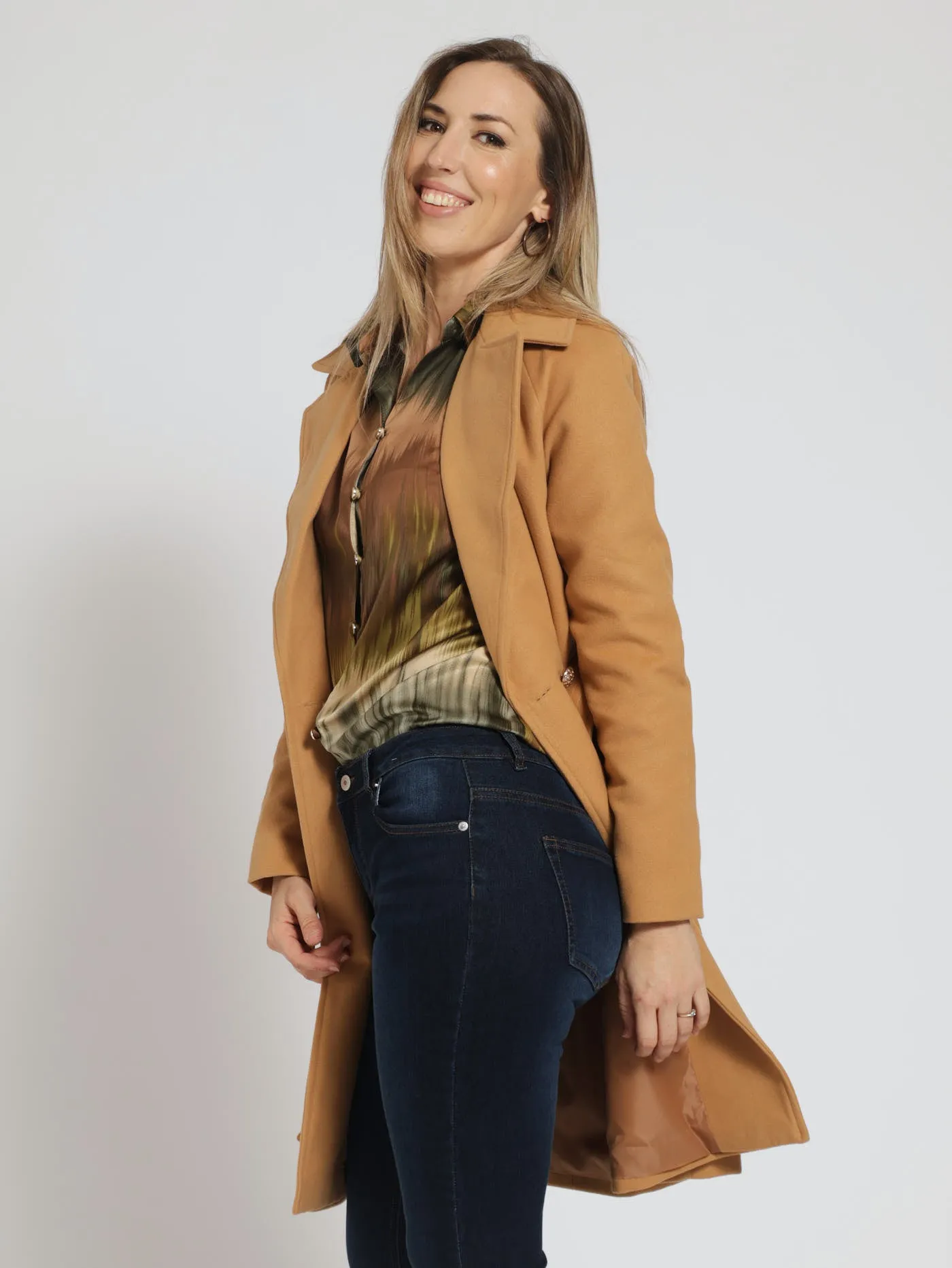 Quilted Belted Bouble Breasted Coat - Chocolate sold by Edgars product image thumbnail 4