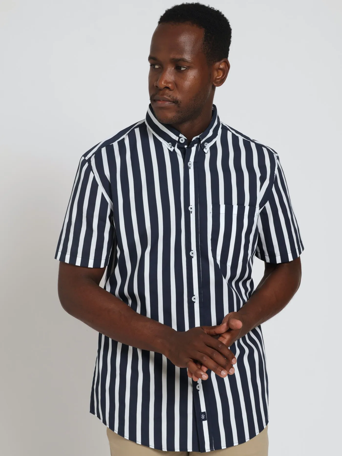 Stripe Shirt - Navy/White sold by Edgars product image thumbnail 2