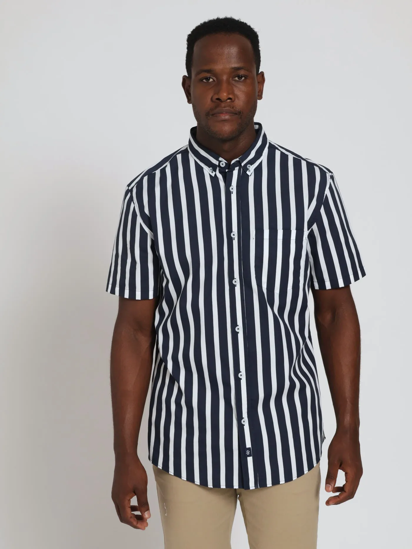 Stripe Shirt - Navy/White sold by Edgars