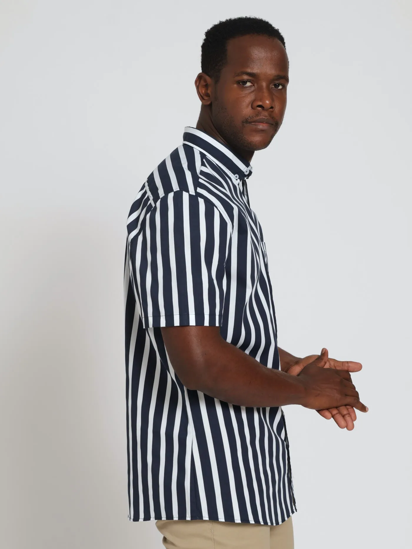 Stripe Shirt - Navy/White sold by Edgars product image thumbnail 3