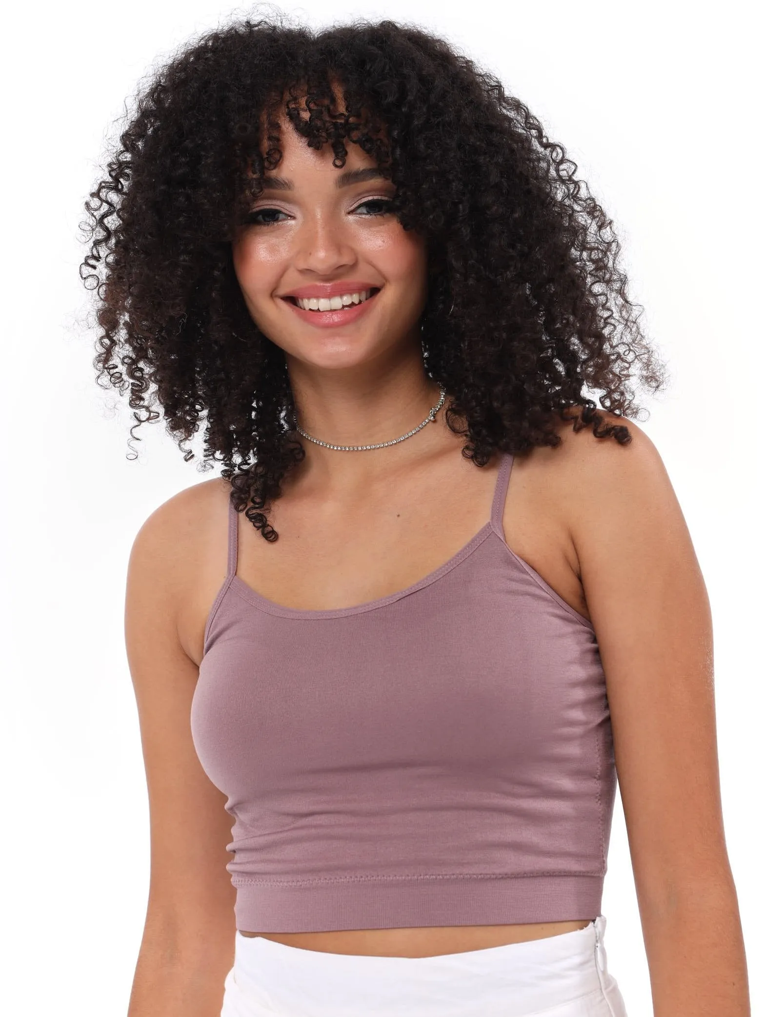 Ladies Cropped Seamless Tank - Blush sold by Edgars