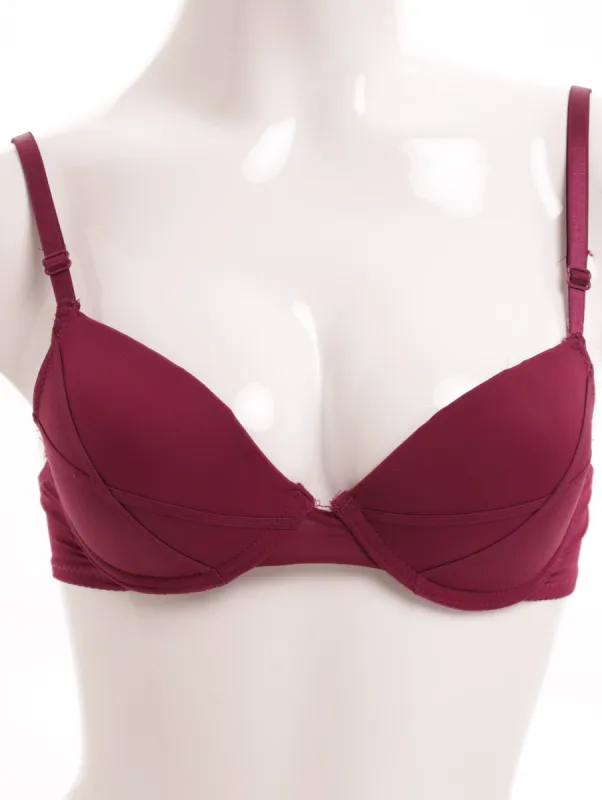 Ladies Push-Up Bra With Strappy Detail - Plum sold by Edgars