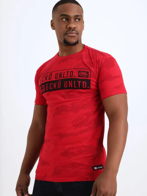 Men's Camo All Over Print Tee - Red sold by Edgars