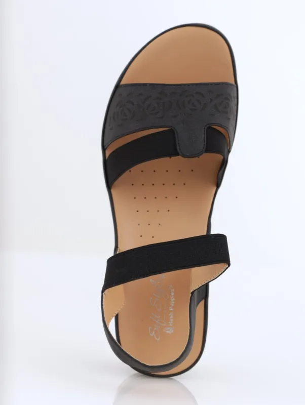 Ladies Soft Style Polly Multi Strap Comfort Wedge Heel - Black sold by Edgars