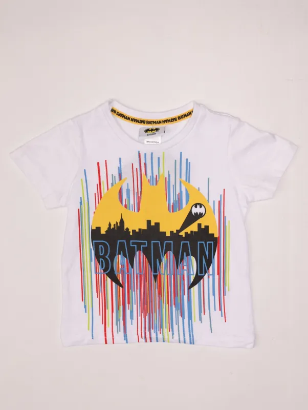 Pre-Boys Batman Multi-Print Tee - White sold by Edgars