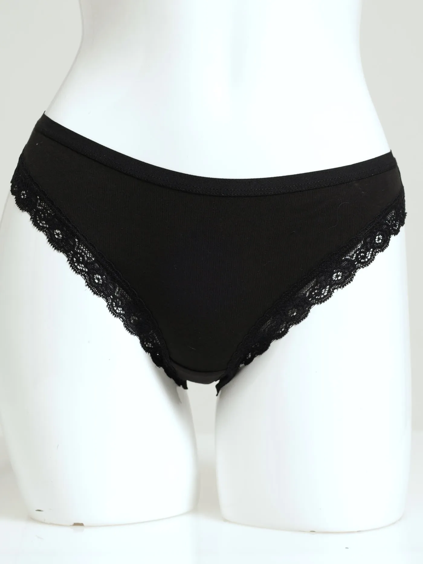 3 Pack Cotton Stretch Brazilian Panties - Evening Sand/Grey Melange/Black sold by Edgars