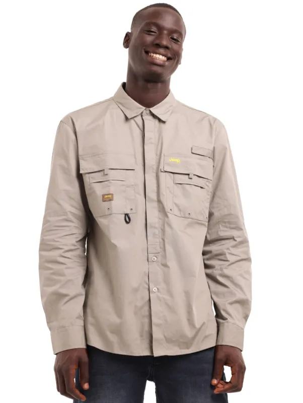 Men's Tech Long Sleeve Shirt - Olive sold by Edgars