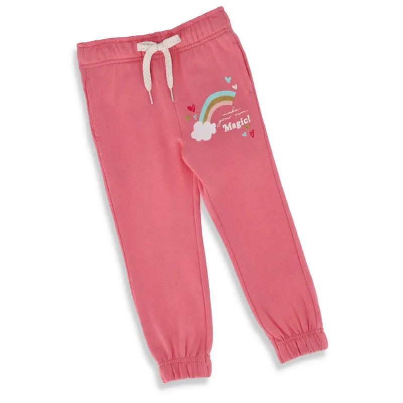 Pre-Girls Elastic Waist & Cuff Trackpant - Pink sold by Edgars
