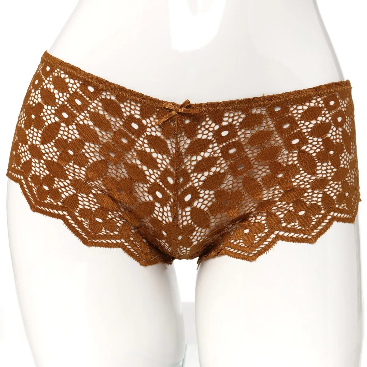Ladies Hi-Cut Lace Boyleg - Gold sold by Edgars