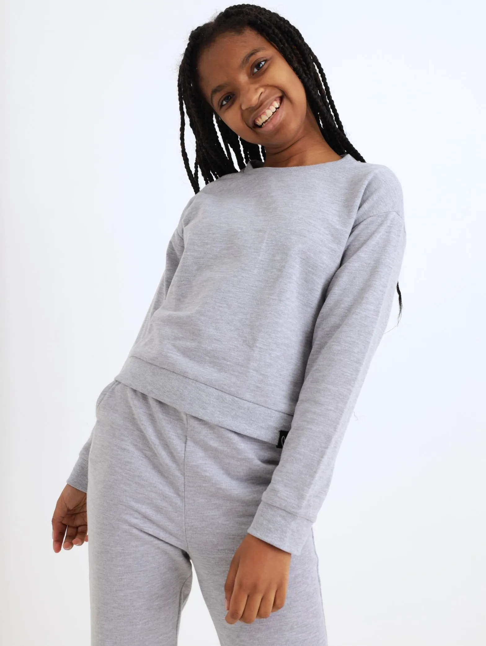 Girls Fleece Top - Grey Melange sold by Edgars