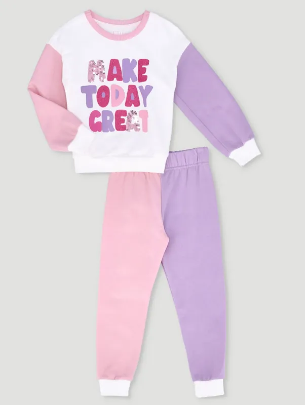 Pre-Girls Colour Block Track Set sold by Edgars